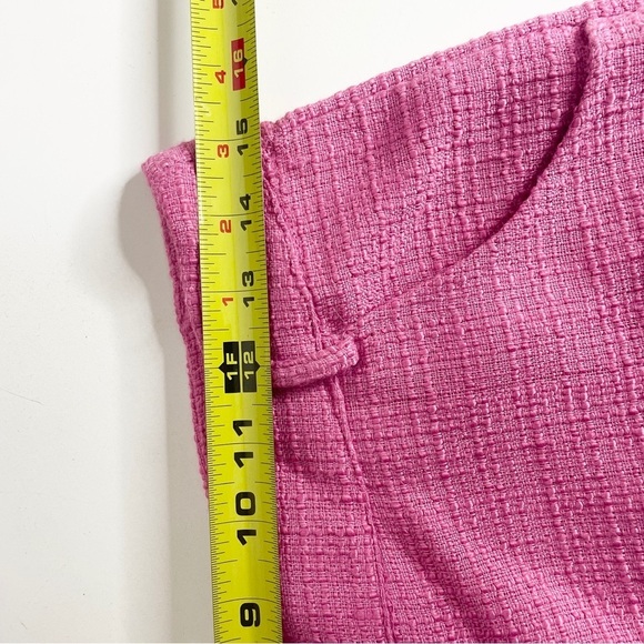 NEW Nordstrom Luminary Size L Womens Chino Shorts Twill Pink Fuschia Frayed Hem - Picture 6 of 11